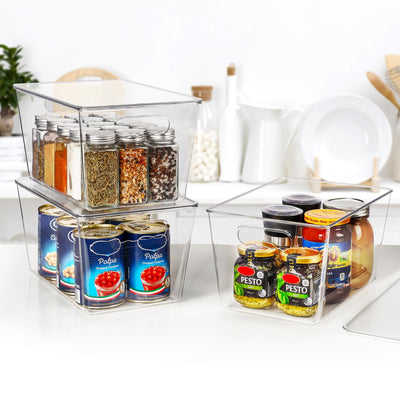 Vtopmart cajas usadas en nevera manteniendo alimentos organizados