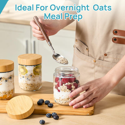 Frasco Vtopmart con overnight oats listo para llevar, práctico y sin fugas