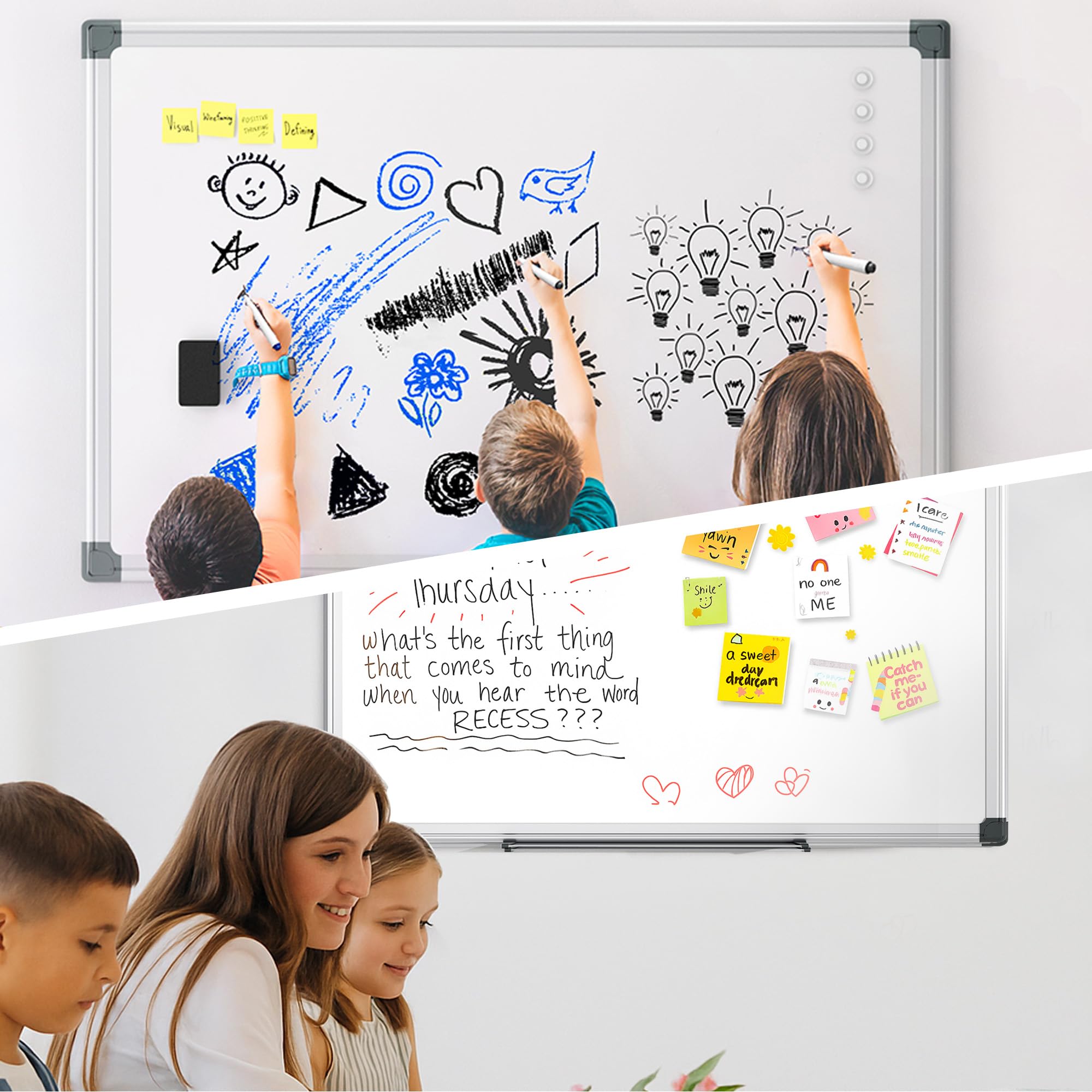 VUSIGN holding magnets and notes to illustrate strong magnetic display benefit