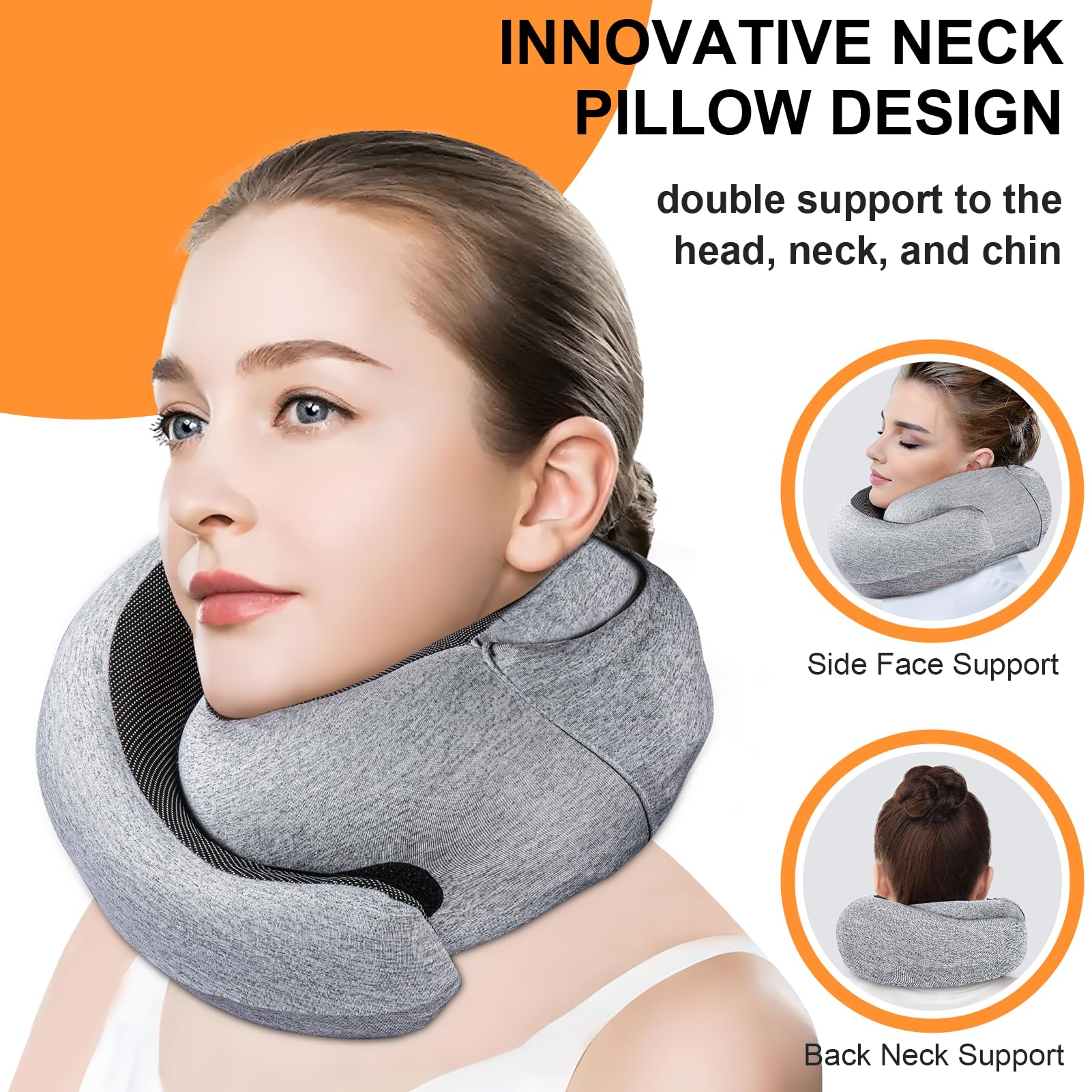 Vzpeun almohada junto a una mano para comparar tamaño y facilitar transporte