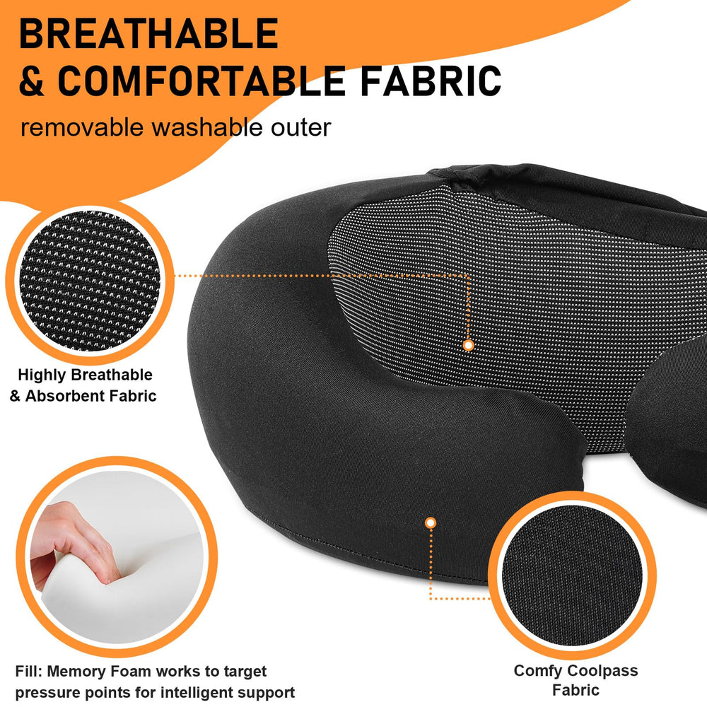 Vzpeun espuma viscoelástica close-up que adapta el cuello cómodamente