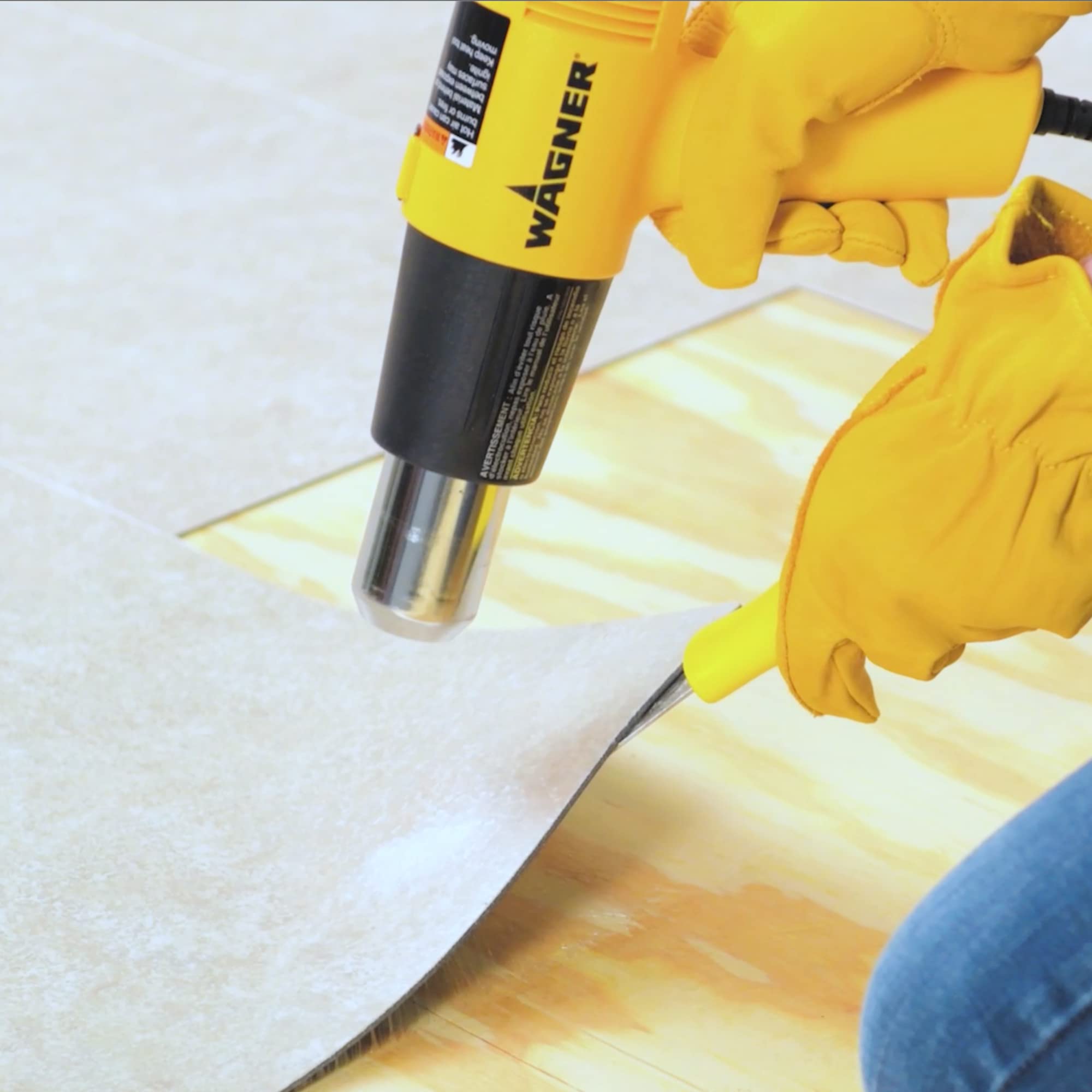Wagner pistola en uso encogiendo tubo termorretráctil con control