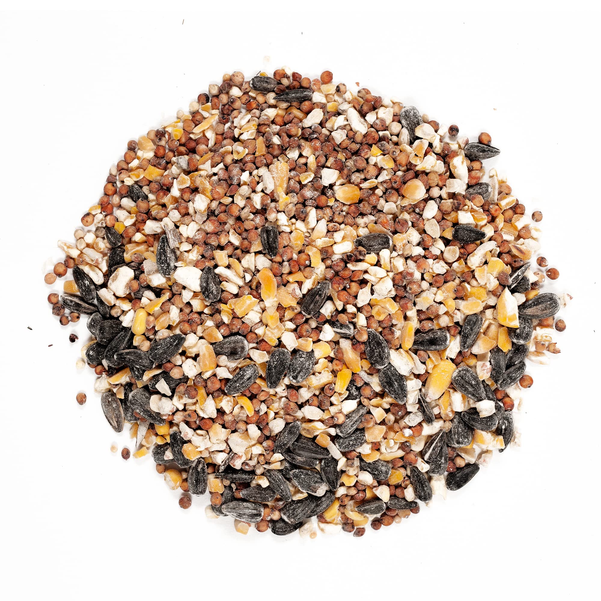 Wagner's blend in a platform feeder with birds feeding, encouraging visitation