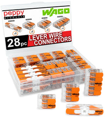 Peppy Products WAGO 221 frontal del estuche organizado para transporte y acceso rápido