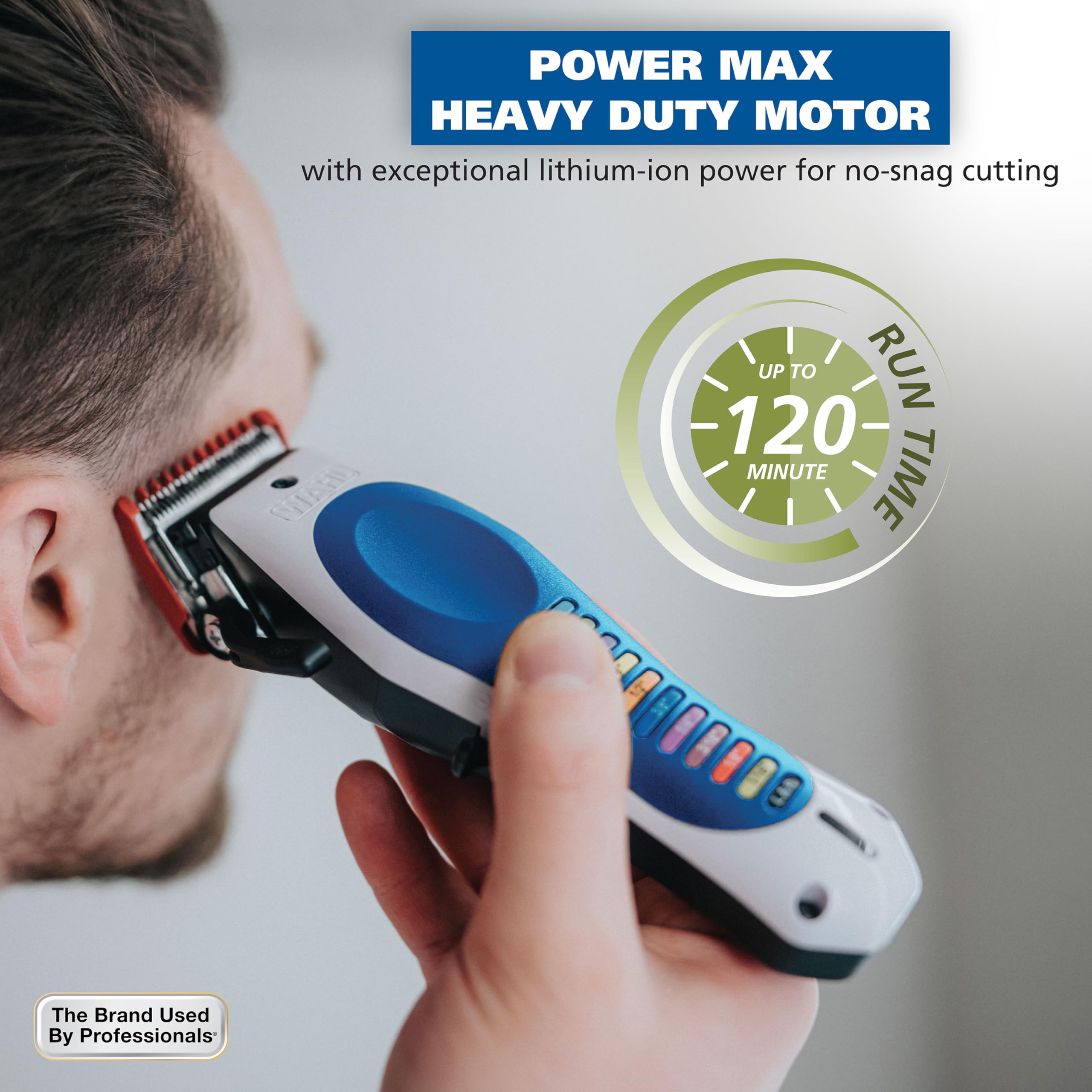 Wahl recortadora de toque portátil con peines Secure-Fit, definición precisa