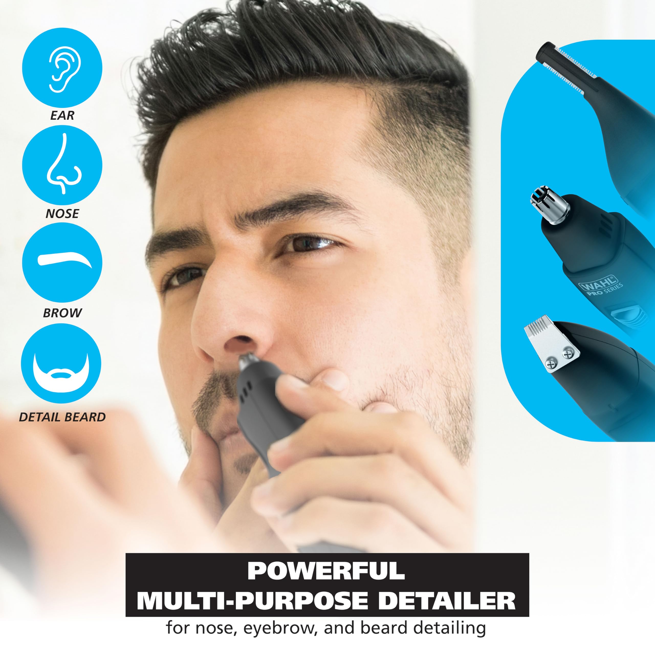 Wahl detail attachment close-up highlighting precise trimming control and accuracy