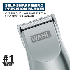 Wahl Groomsman cuchilla de acero inoxidable mostrando precisión de corte