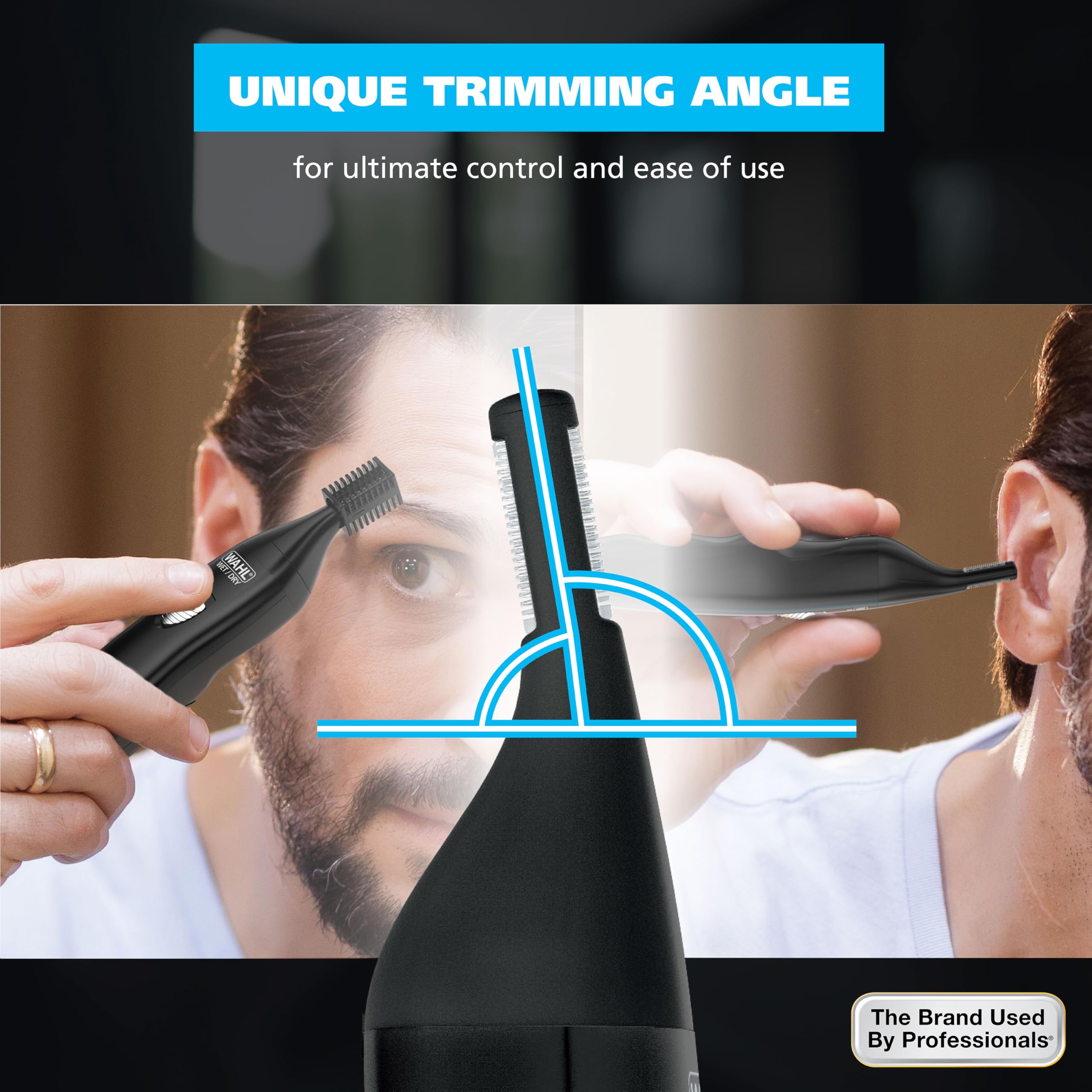 Wahl guide combs and small detail guide laid out for consistent eyebrow lengths benefit
