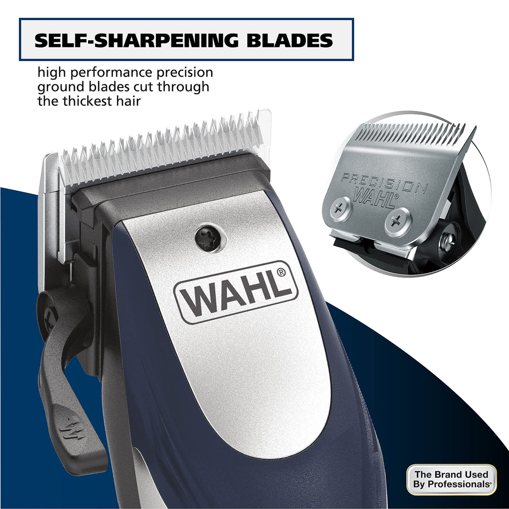 Wahl array of 12 snap-n-lock guards showing length options
