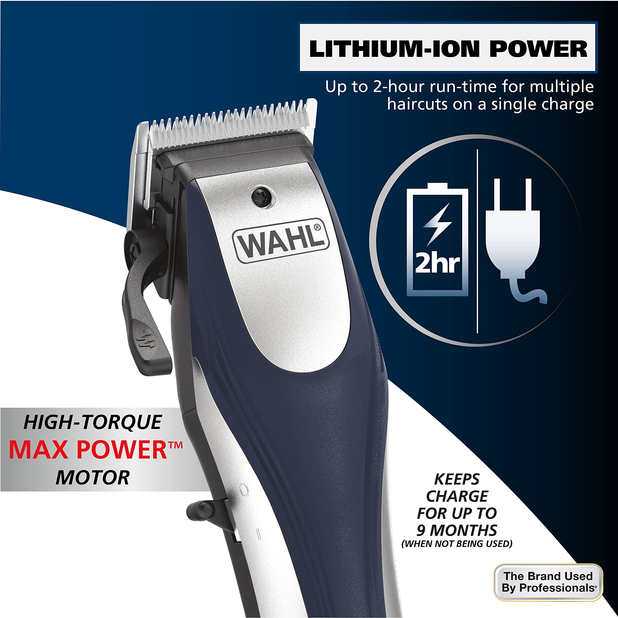Wahl clipper creating a fade in hair showing smooth blending