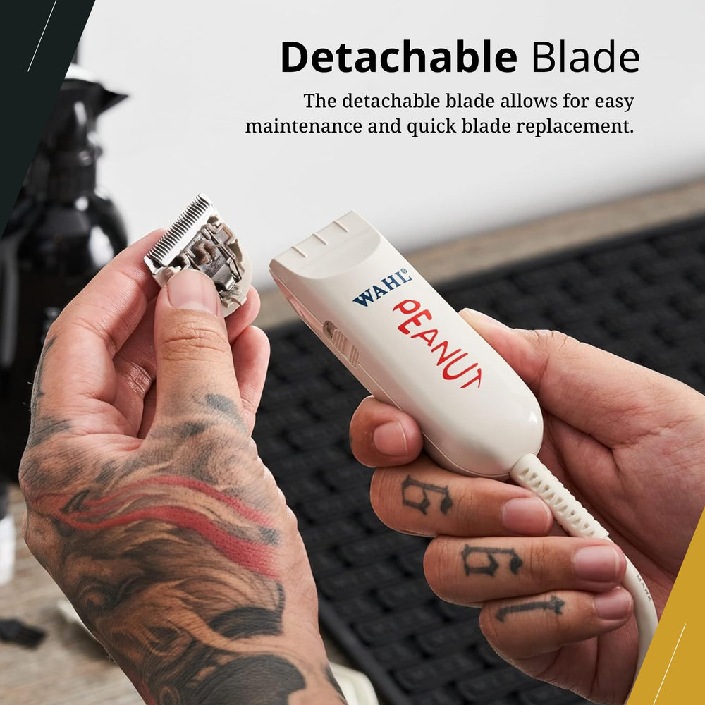 Wahl Peanut textured grip close-up for secure maneuverability benefit