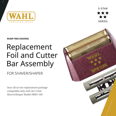 Wahl Professional primer plano de la lámina dorada mostrando la textura hipoalergénica para piel sensible