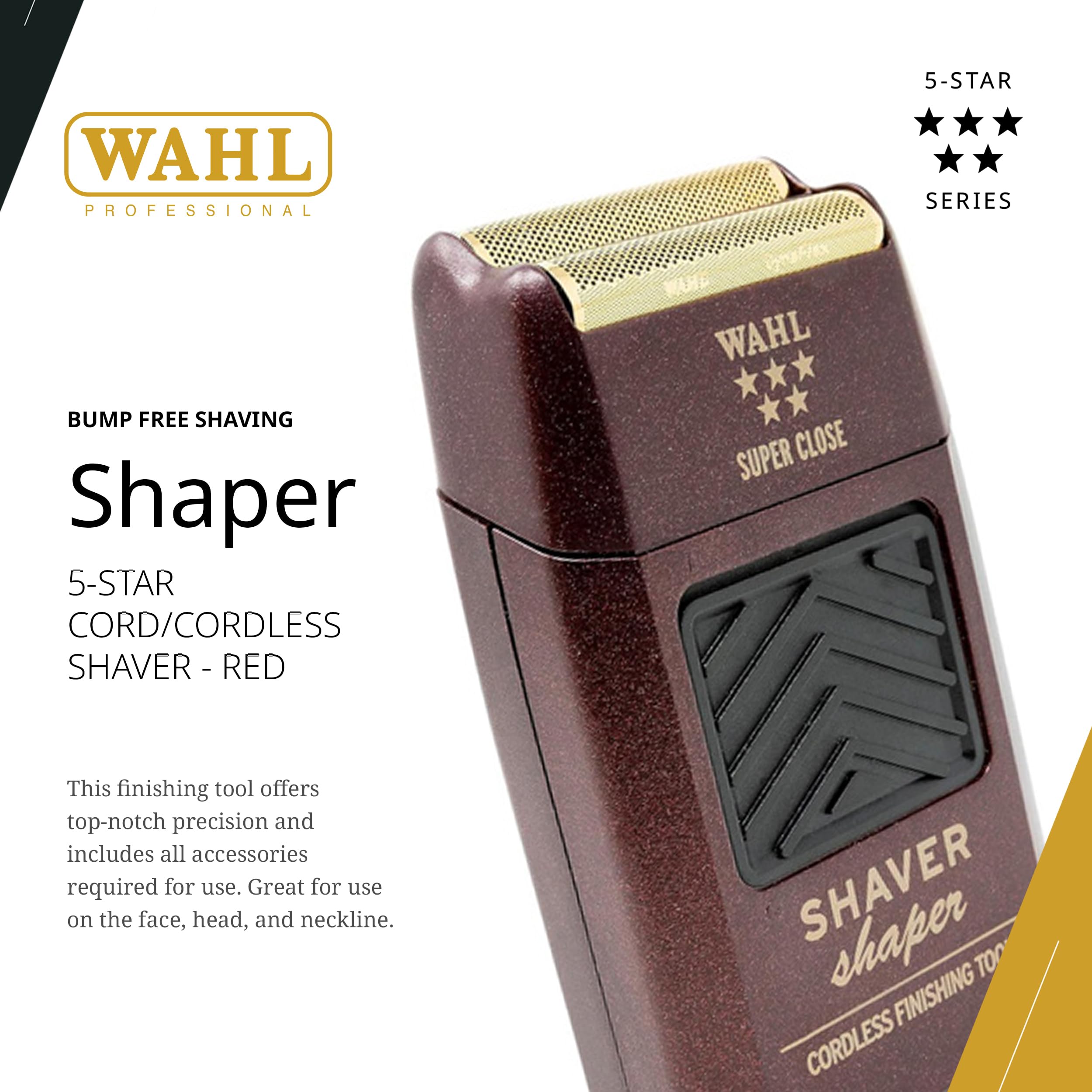 Wahl Professional primer plano de la lámina dorada hipoalergénica para menos irritación