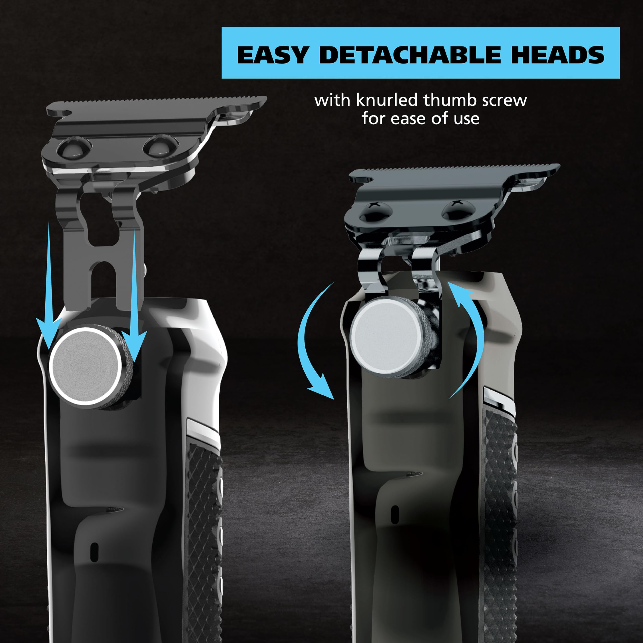 Wahl rotary nose and ear trimmer head showing rinseable design for hygienic grooming