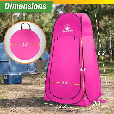Wakeman lifestyle image of tent on beach offering private changing and showering benefit