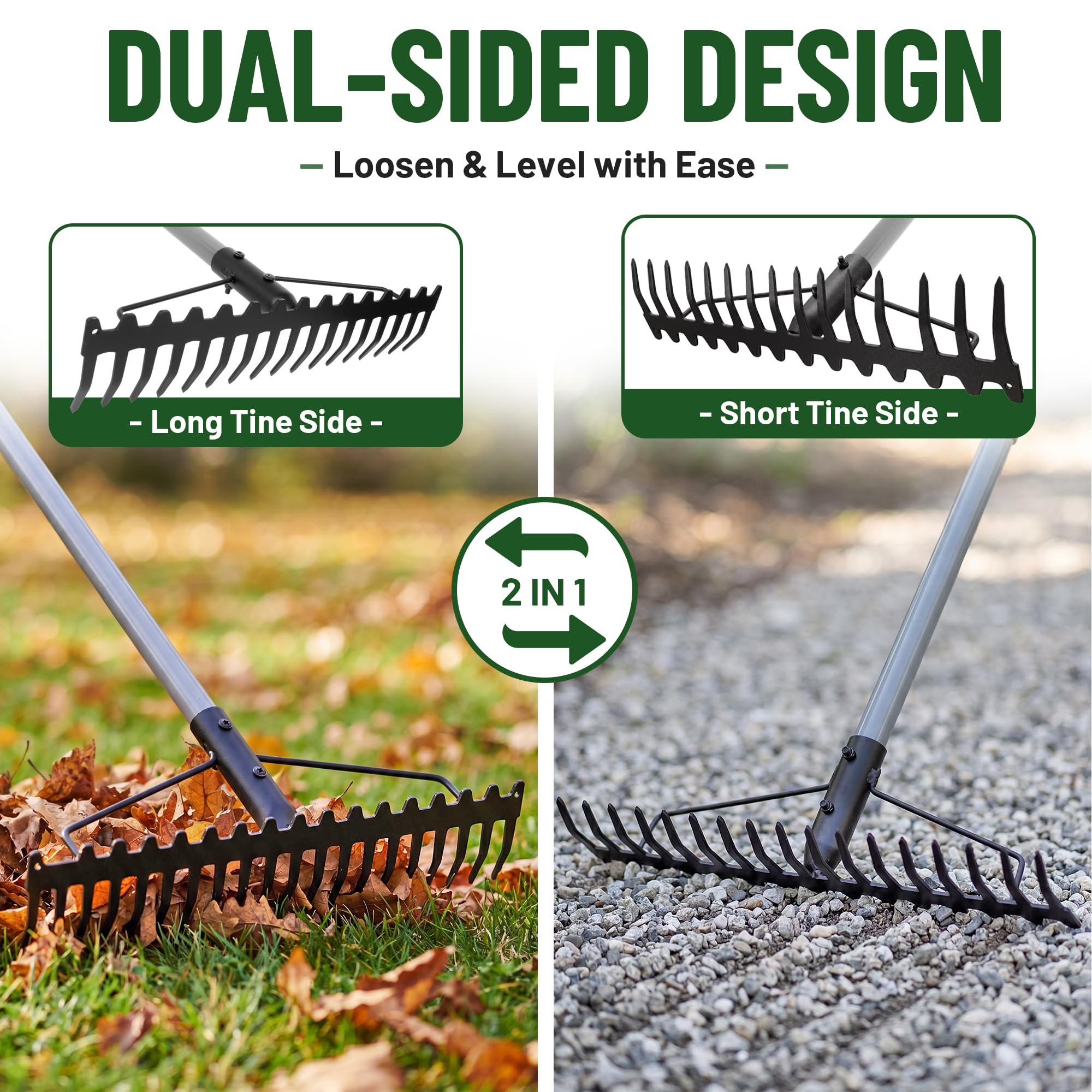 Walensee close-up of heat-treated tines showing strength and soil penetration benefit