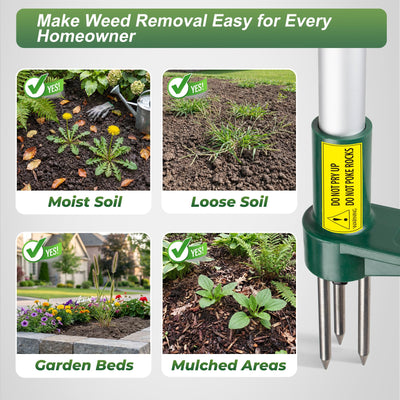 Walensee garden scene showing tool in use for faster, low-impact weeding