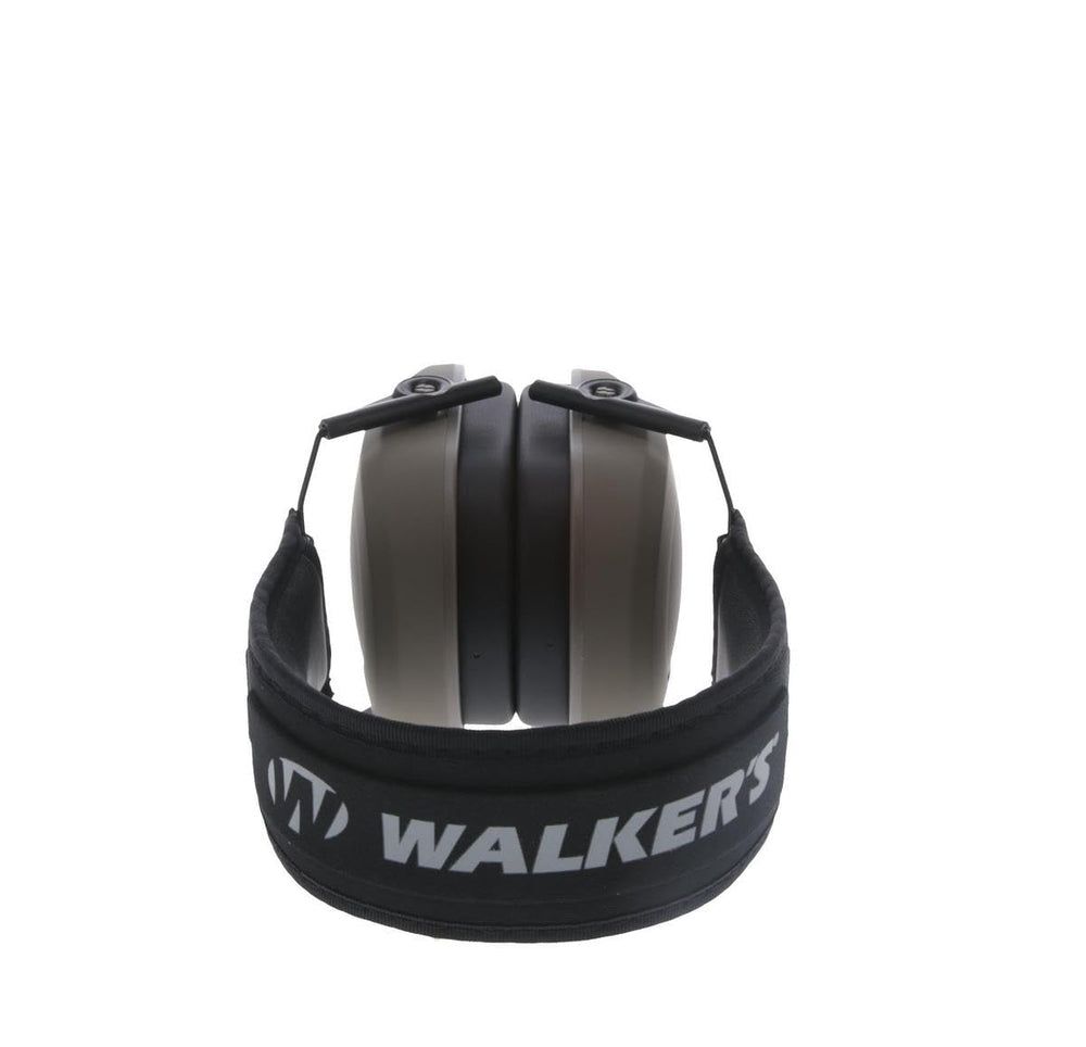 Walker's Razor Slim headband close-up showing metal frame for secure fit