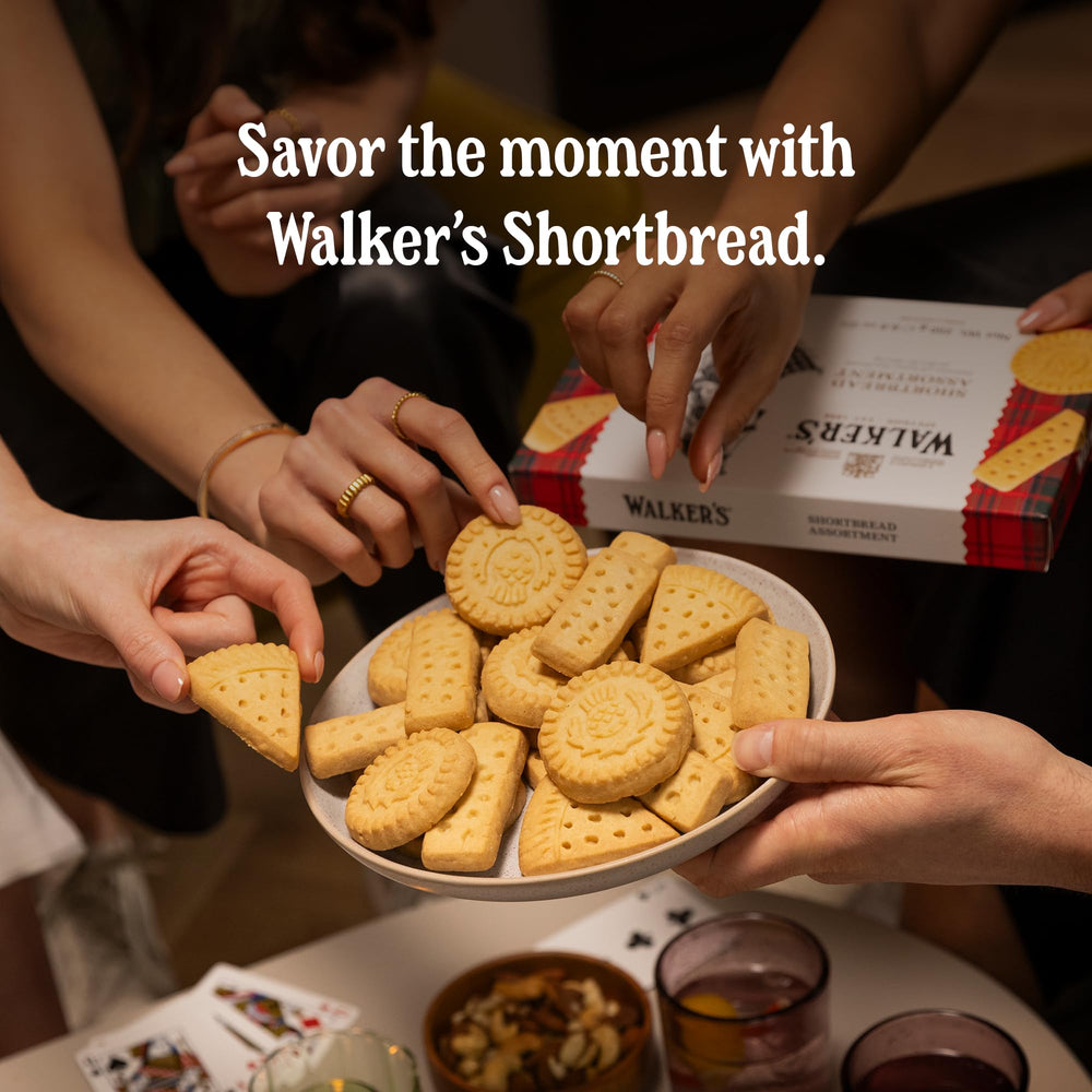 Walkers etiqueta y tartán que resaltan receta familiar auténtica