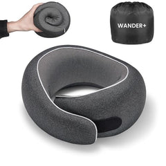 WANDER+ almohada frontal mostrando diseño ergonómico y confort