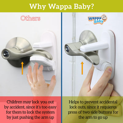 Wappa Baby in a hallway scene illustrating home safety and unobtrusive white finish
