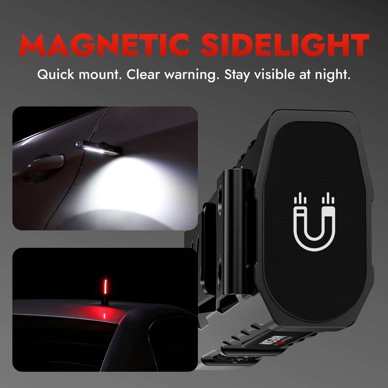 WARSUN T9PRO in use under car hood offering focused inspection light