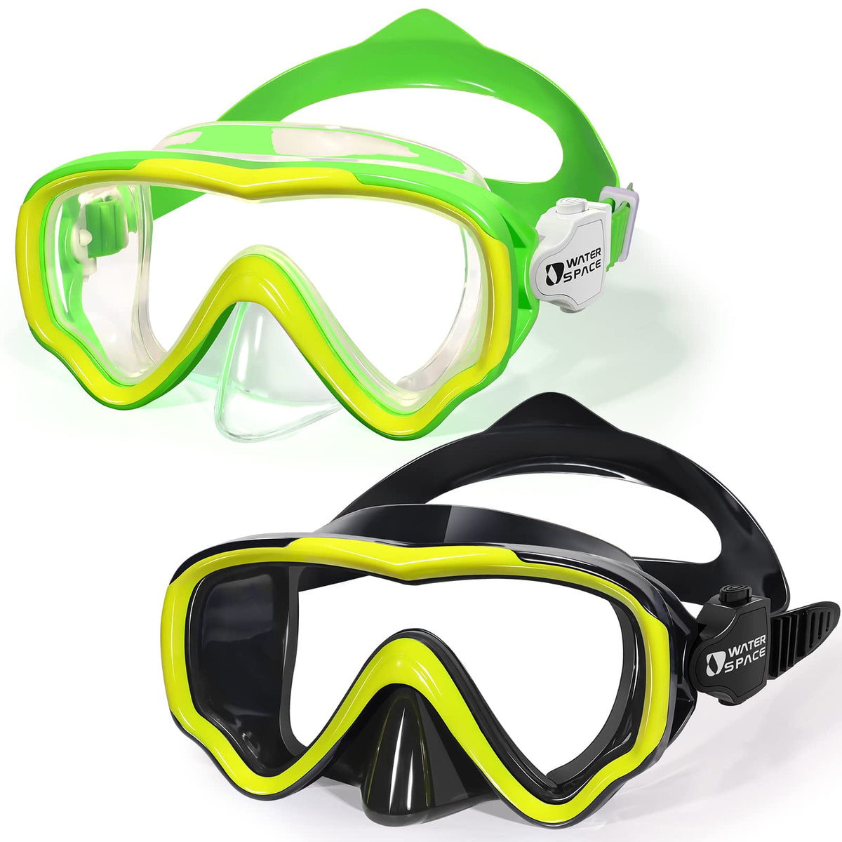 Water Space vista frontal del pack de 2 gafas, comodidad y doble repuesto