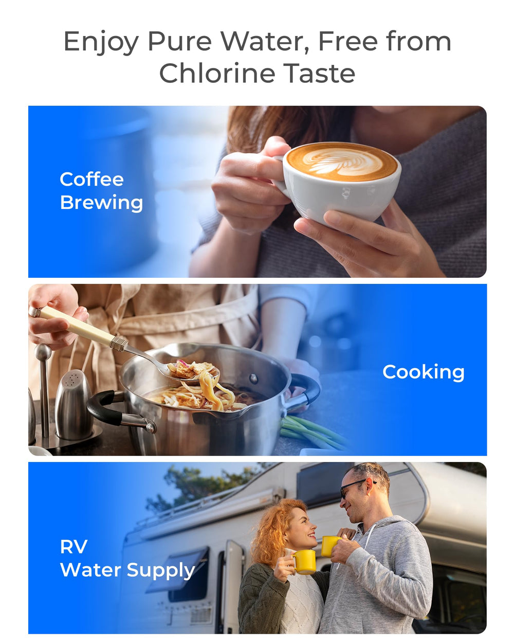 Waterdrop RF10 en cocina moderna simbolizando agua doméstica confiable