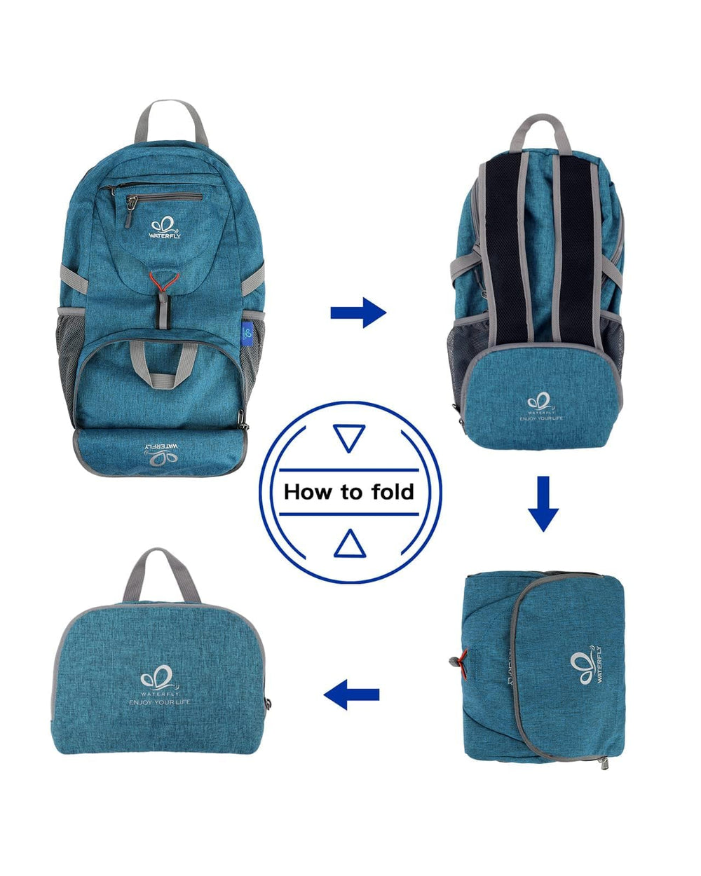 WATERFLY removable zip pocket removed to show secure storage for valuables