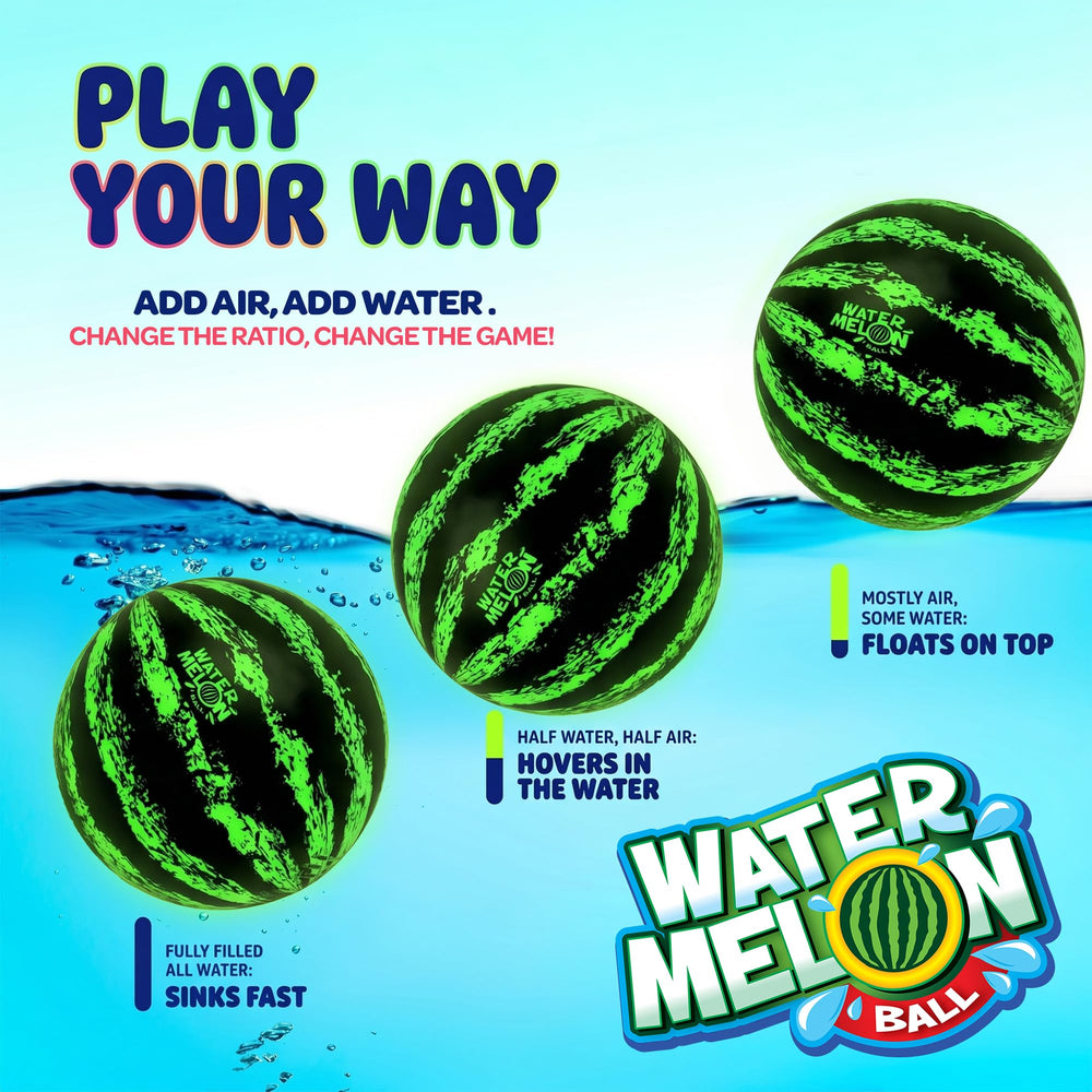 Watermelon Ball inflado con adaptador de aguja listo para llenarse rápidamente