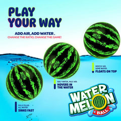 Watermelon Ball inflado con adaptador de aguja listo para llenarse rápidamente