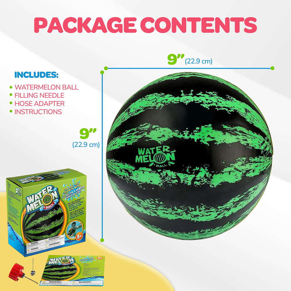 Watermelon Ball comparada a mano para mostrar tamaño y escala realista