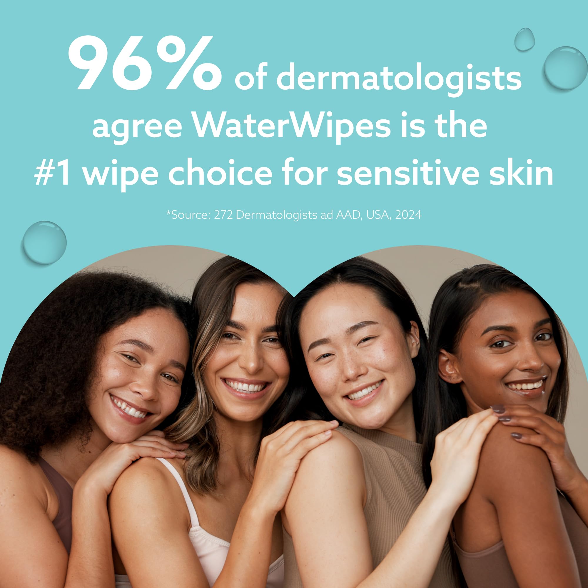 WaterWipes disposición de los 10 packs subrayando cantidad para uso prolongado
