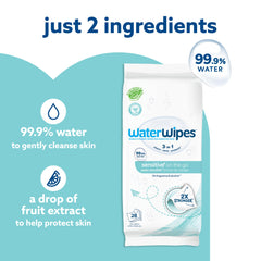 WaterWipes comparación de tamaño con teléfono para referencia
