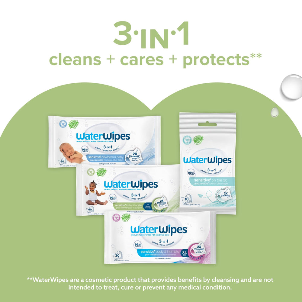 WaterWipes fibras de celulosa en primer plano, alternativa vegetal