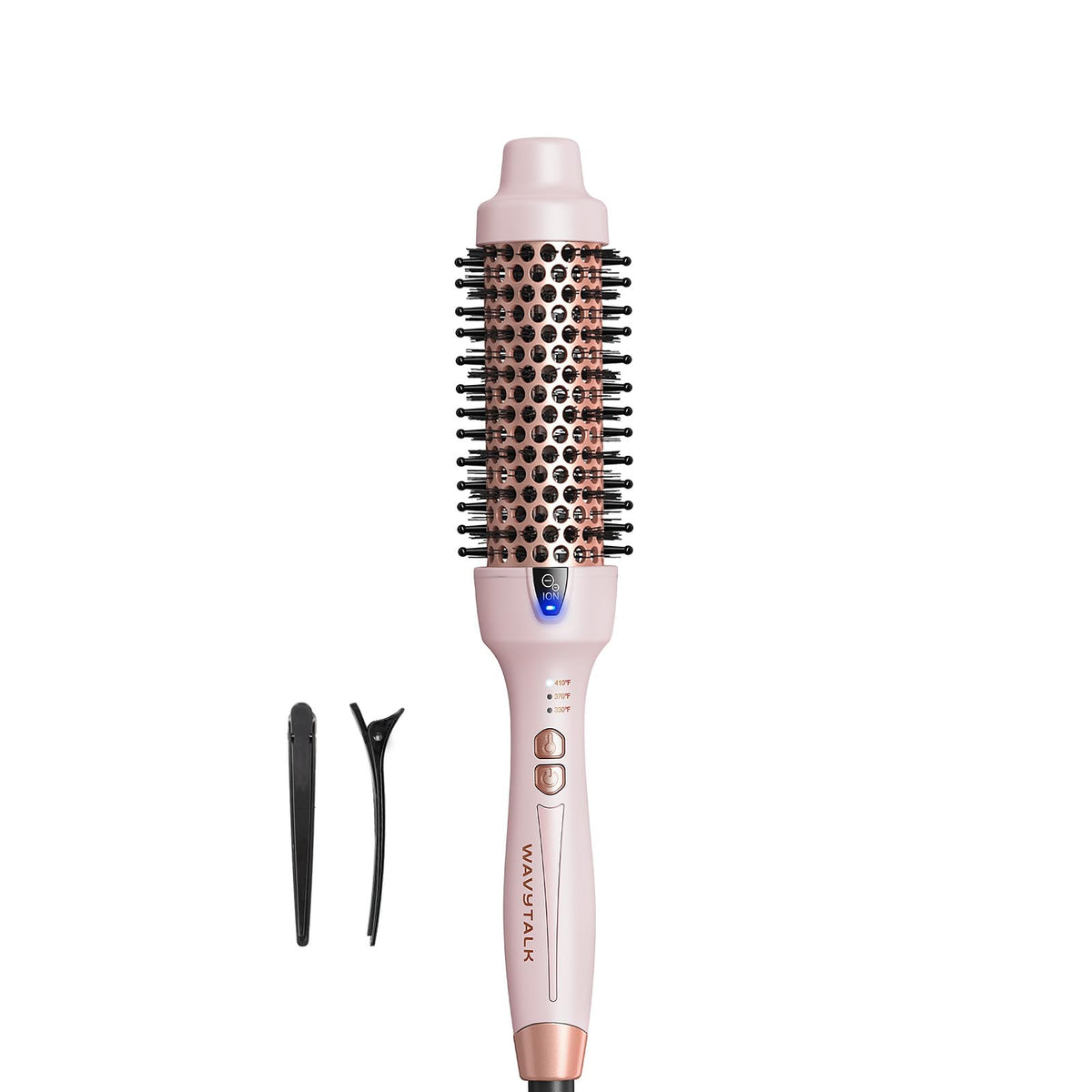 wavytalk vista frontal del cepillo con diseño ergonómico y acabado profesional