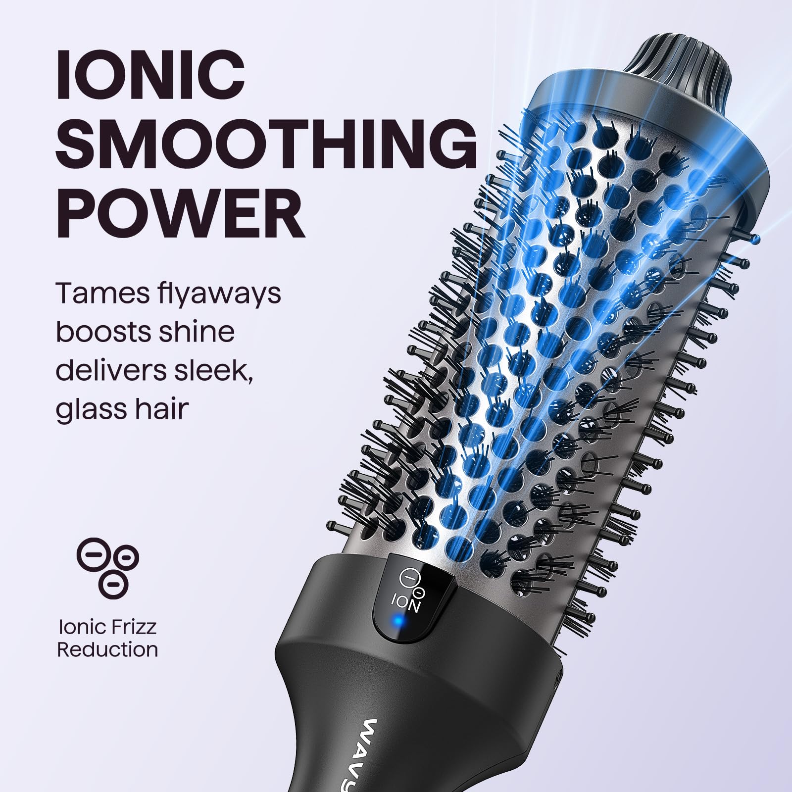 wavytalk indicador de iones negativos iluminado, reduce frizz y mejora suavidad