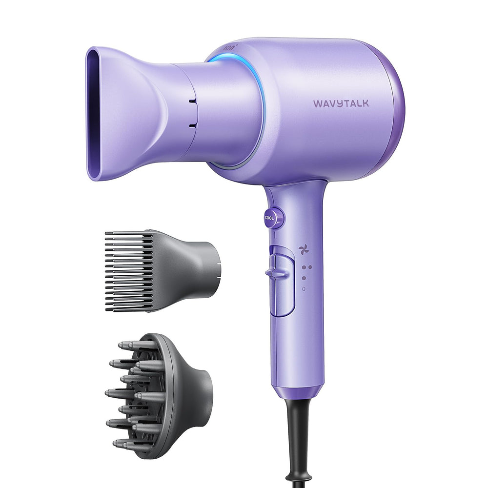 wavytalk dryer front view showing sleek body and airflow benefit
