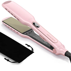 wavytalk front view of flat iron showing sleek body and wide plates for efficient styling