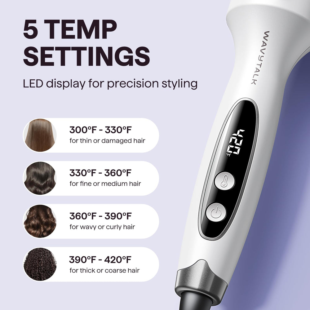 wavytalk brush in use creating voluminous blowout for salon-like finish