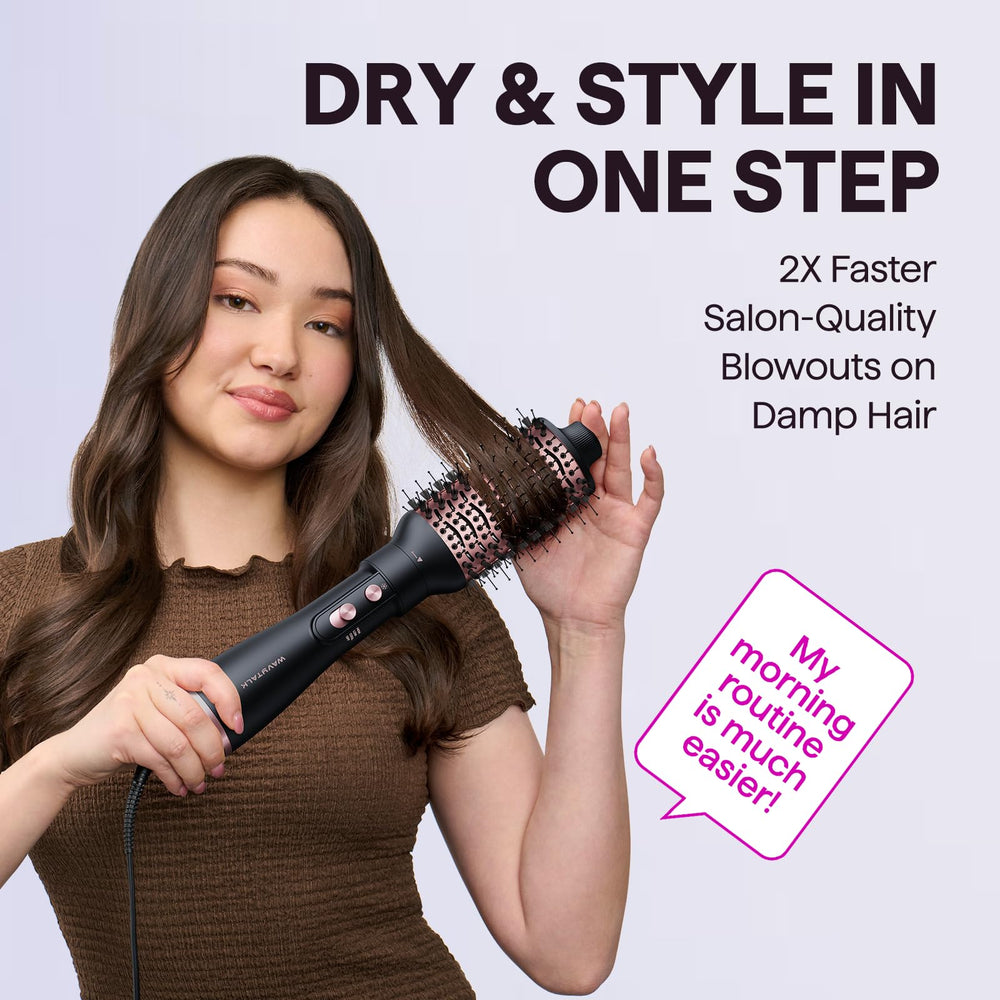 wavytalk oval brush close-up highlighting bristles and lift effect for added volume