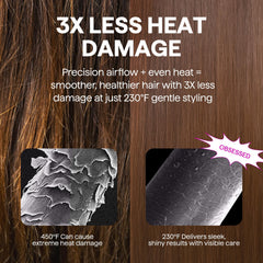 wavytalk paddle brush texture shot demonstrating wide smoothing surface for sleek finish