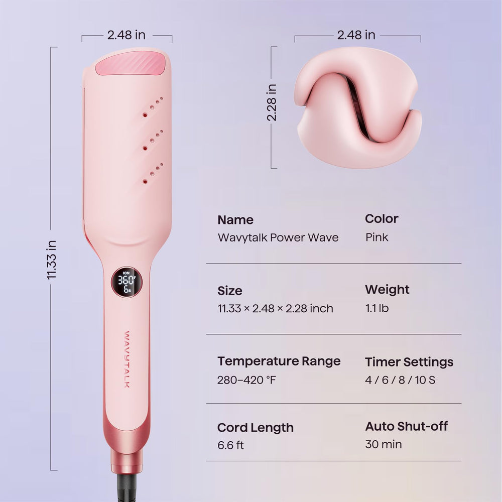 wavytalk compact travel-ready waver packed for trips with dual-voltage convenience