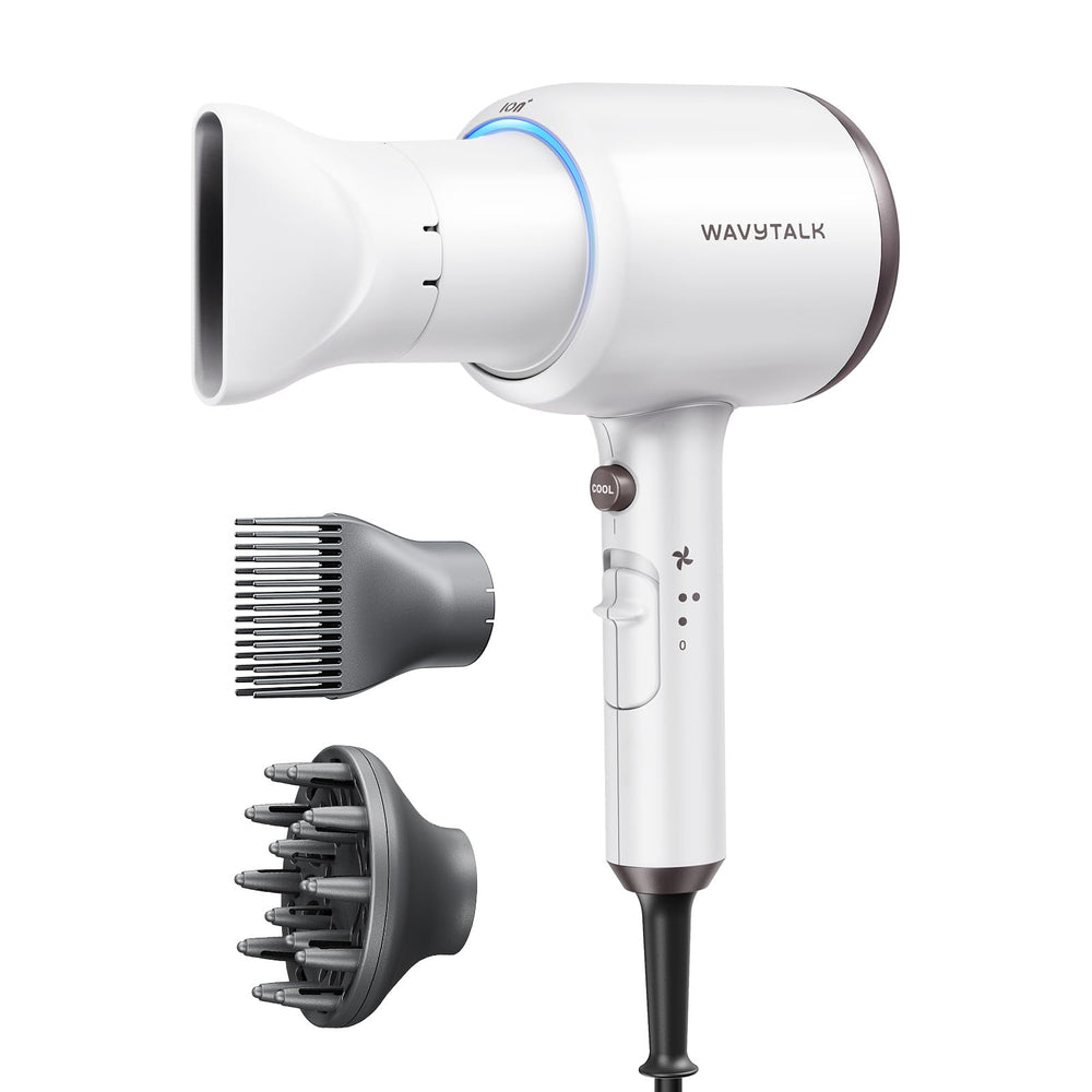 Wavytalk secador frontal mostrando diseño y potencia para secado rápido