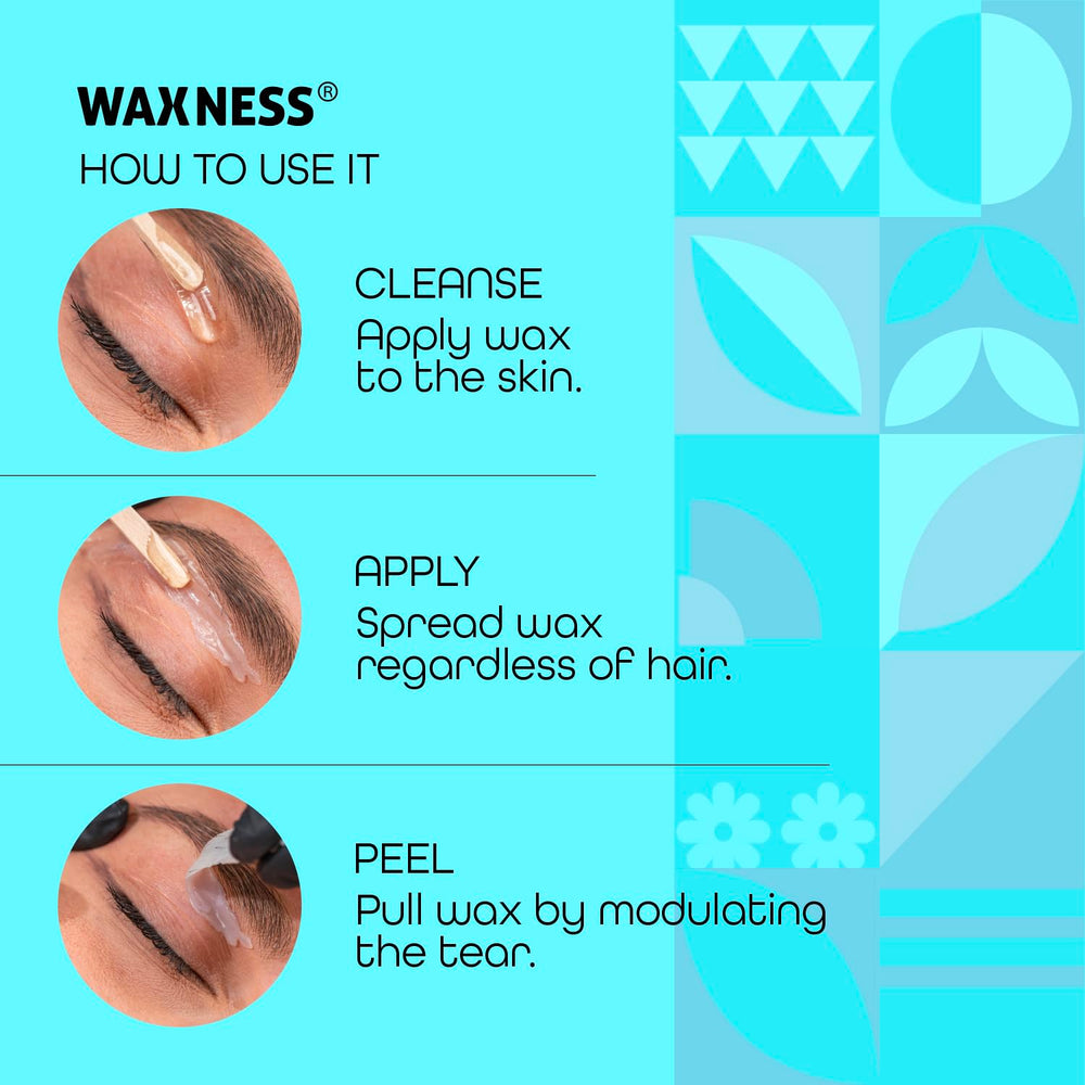Waxness en uso depilando labio superior con buena definición
