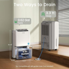 Waykar continuous drain hose connection illustrating hassle-free drainage