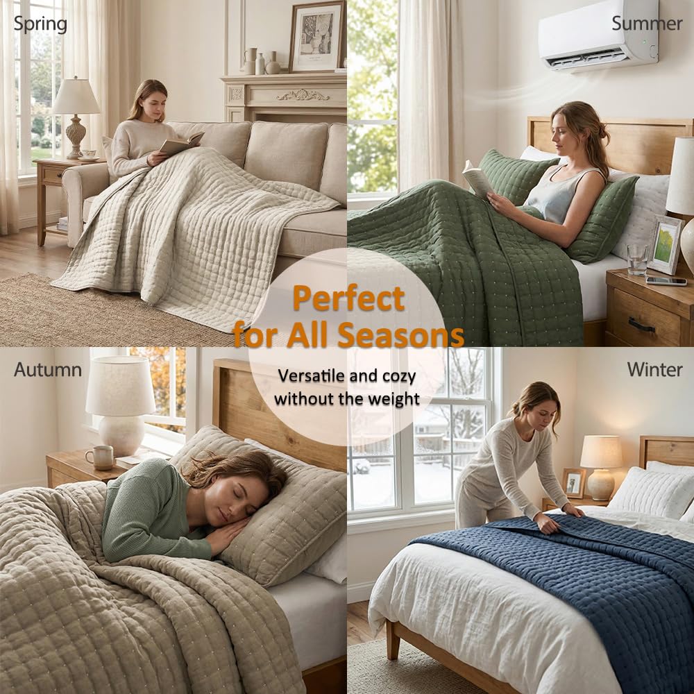 WDCOZY king bed with quilt showing full 104x90 inch coverage