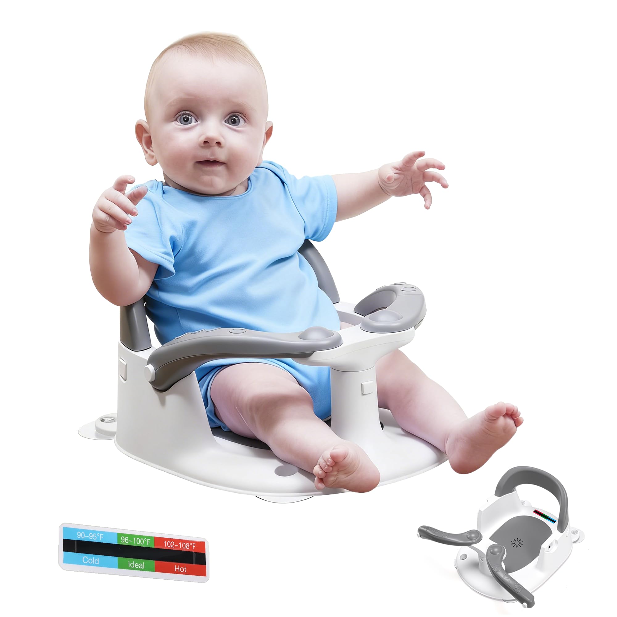 Wddbb front view of bath seat showing stable shape and safety