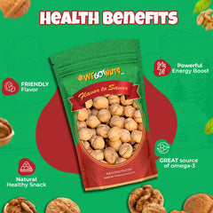 We Got Nuts resealable zipper on bag keeping walnuts fresh after opening