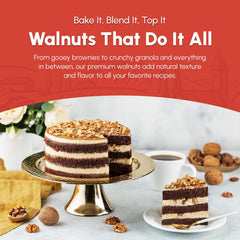 we got nuts close-up of walnut halves and pieces highlighting texture and freshness benefit